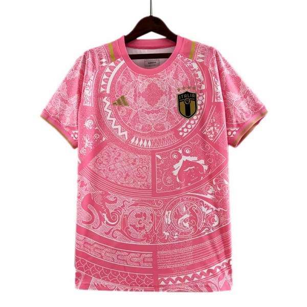 Italia maglia pre-partita maglia da allenamento speciale uniforme da calcio abbigliamento sportivo da uomo rosa top da calcio gilet sportivo 2024-2025